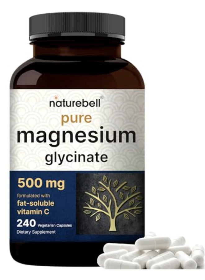 Naturebell غليسينات المغنيسيوم النقي 500 ملغ ، 240 كبسولات نباتية  100٪ كيلات وتنقية - اختبار الطرف الثالث ، صديقة للنباتيين ، غير المعدلة وراثياً                                                                                                                                                  (1 حزمة) EasyFlow Glycogen - Easy Flow Capsule Cleaner, حبوب EasyFlow, صيغة متقدمة للعافية العامة, مراجعات EasyFlow Glycogen, 60 كبسولة